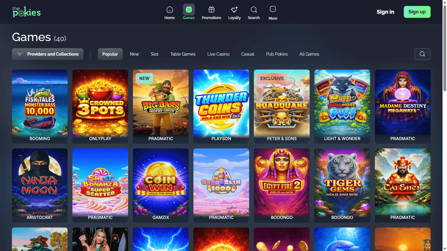 Placeholder screenshot: Live tables